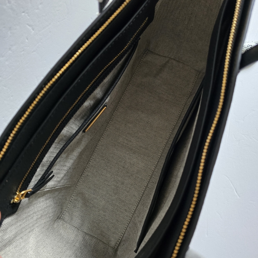 Tory Burch Leather Tote Bag Black - Picture 8 of 8
